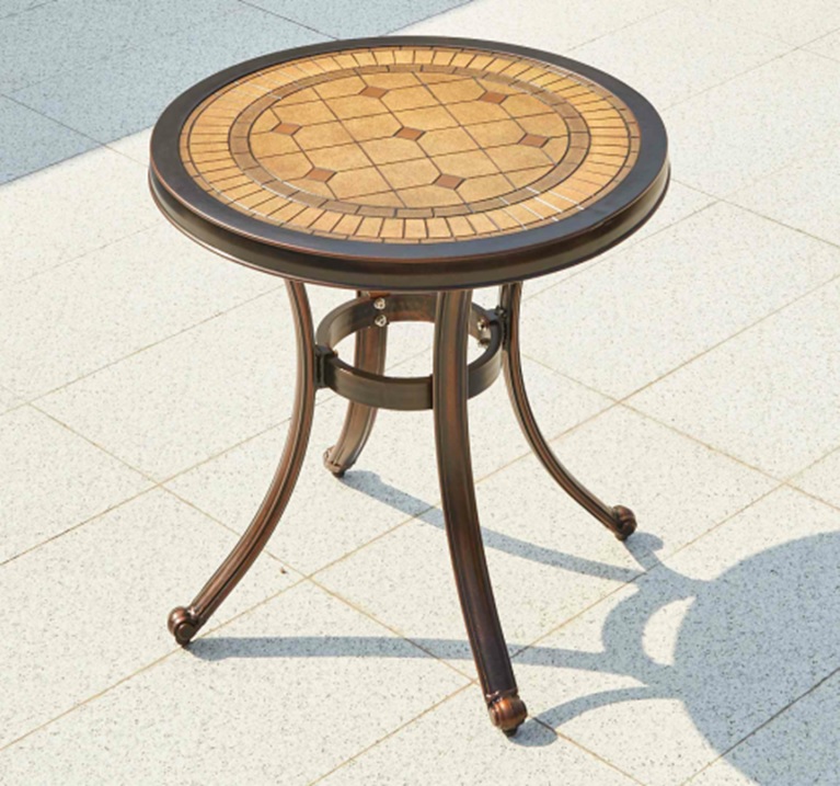 Садовый стол с мозаикой, уличный столик для дачи, мебель из металла в кафе бистро, чугунная мебель для улицы