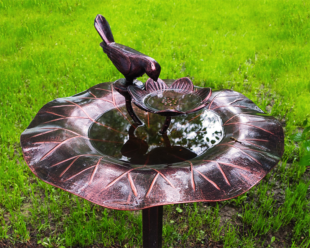 Кормушка для птиц металл, садовая скульптура поилка для птиц, декор сада, птичья ванна украшение загородного участка