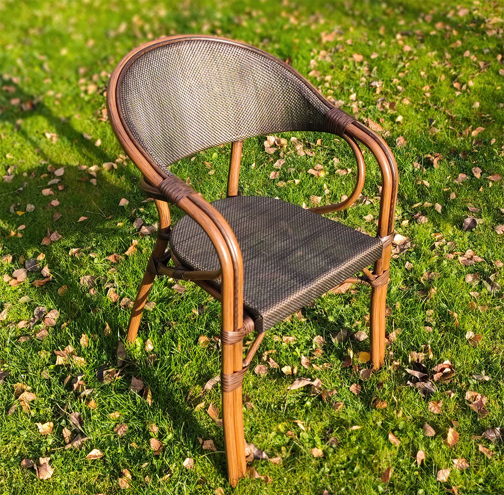 Кресло для летних кафе, садовое кресло, уличный стул для дачи, садовая мебель с плетением, кресло ротанг, стул ротанг 