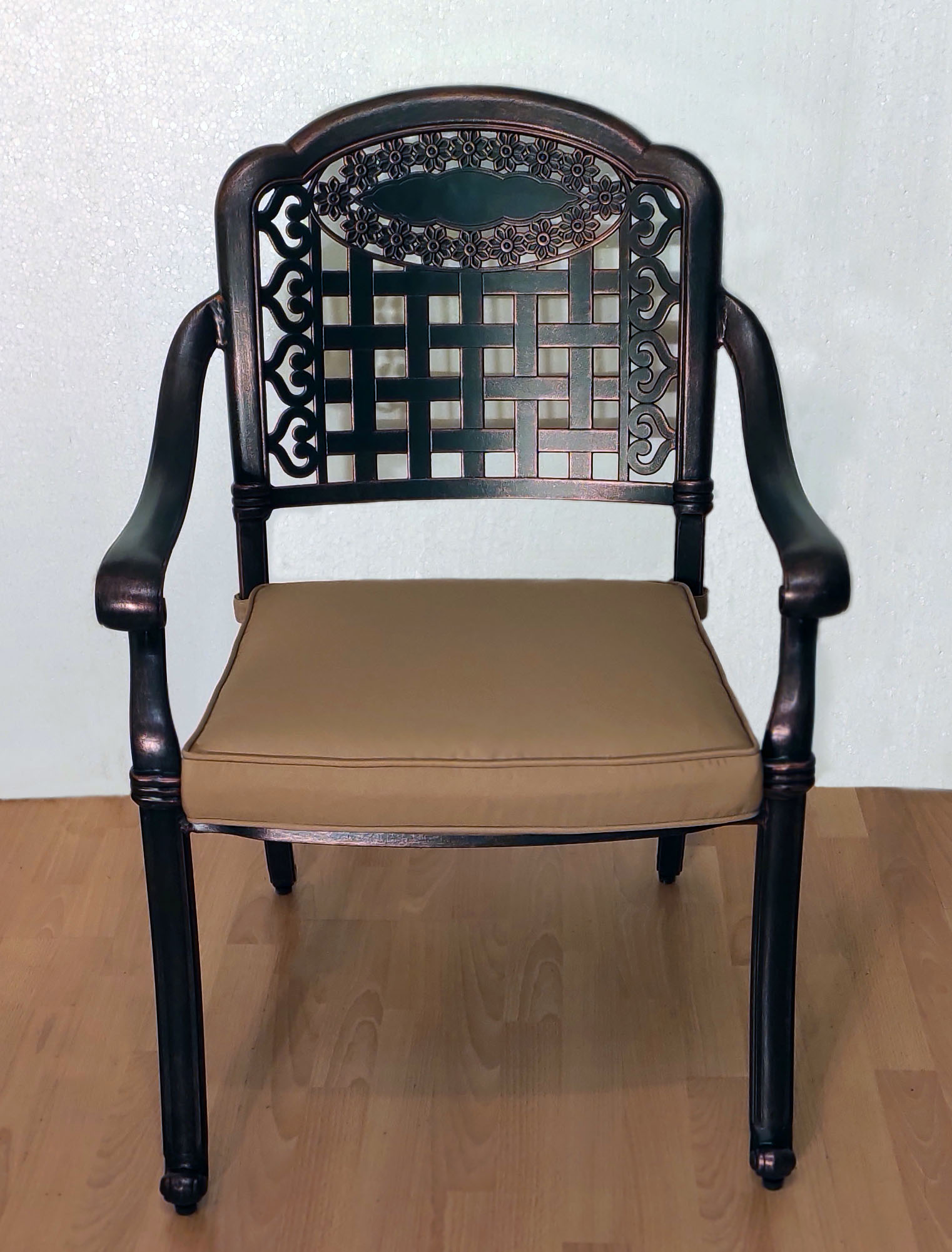 Кресло уличное металлическое, мебель из литого алюминия, стул для сада и дачи из металла, мебель для кафе из металла, уличная мебель из алюминия и чугуна, чугунная мебель, металлический стул садовый