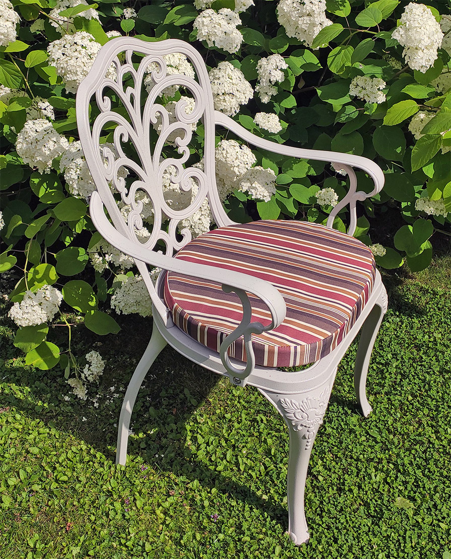 Литой садовый стул ажурный, уличная мебель для летних кафе, производство металлической садовой мебели, чугунное кресло из литого алюминия, мебель для террас