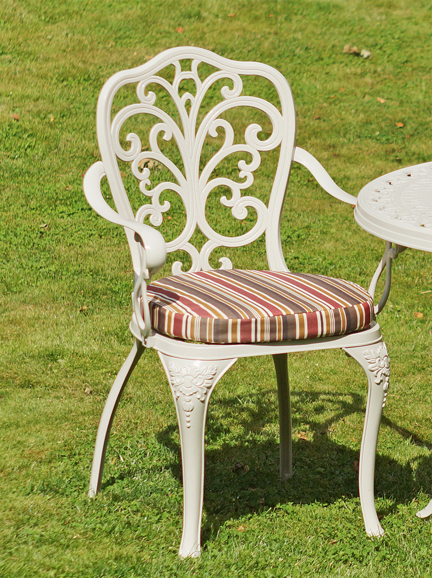 Ажурное садовое кресло из металла для дачи, уличная мебель из литого алюминия, кресла для летних веранд кафе бистро, чугунные столы и стулья из литого алюминия кованые