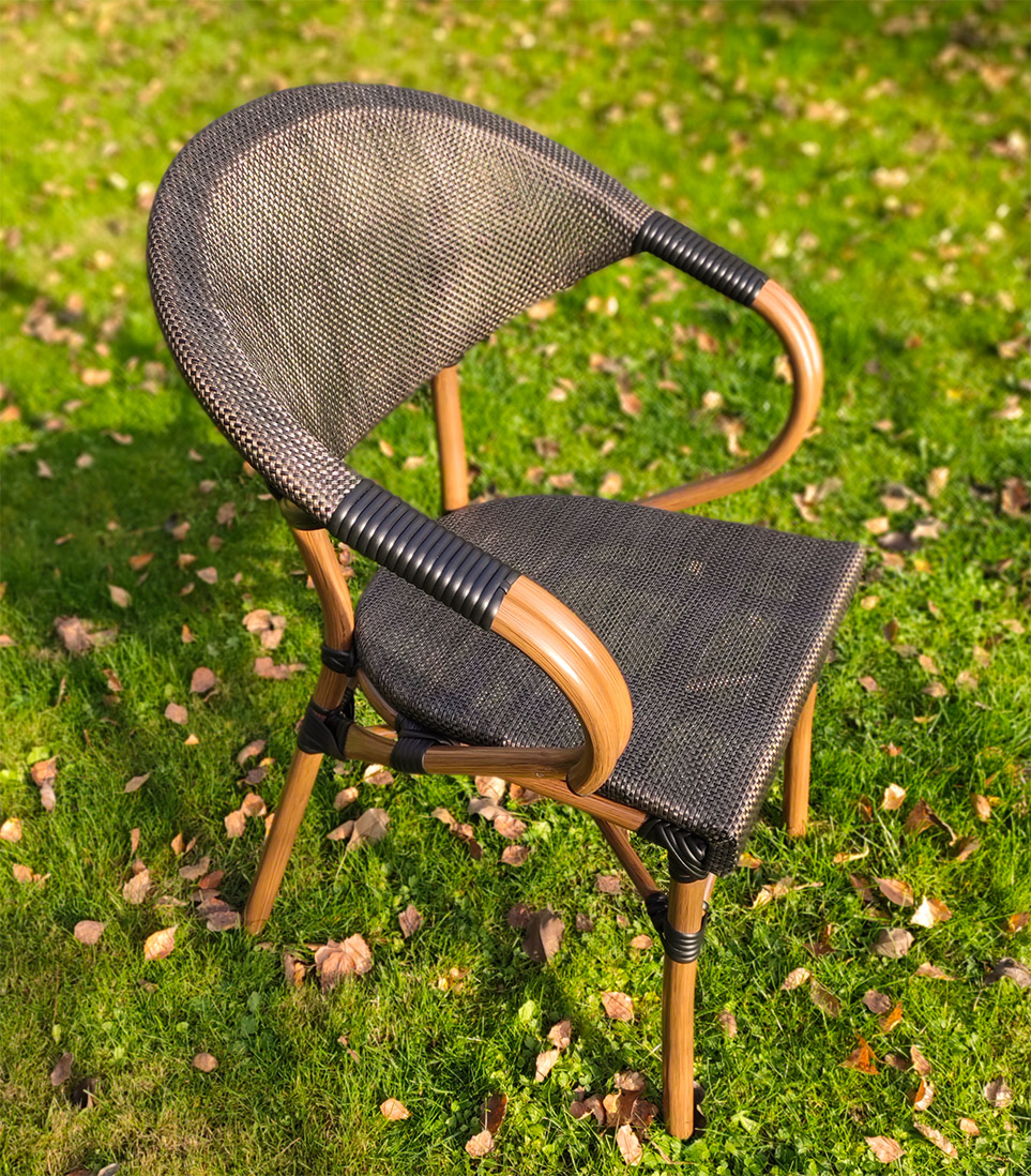 Кресло для улицы с плетением, мебель из искусственного ротанга для дачи, садовое кресло ротанг, мебель для летних кафе и ресторанов, стул для дачи в сад