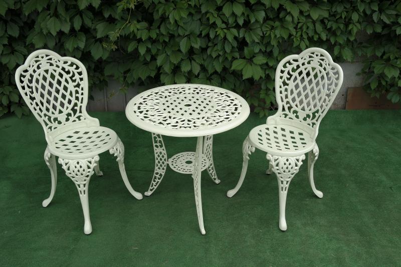Садовая мебель из металла, столы и стулья для сезонных кафе, мебель из алюминия, металлическая мебель для дачи, мебель литьё