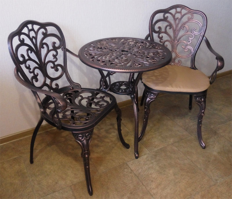 Мебель для кафе, столик и стулья из металла, уличная мебель, литые кресла для сада и дачи, мебель патио, столы и стулья для дачи, чугунная мебель