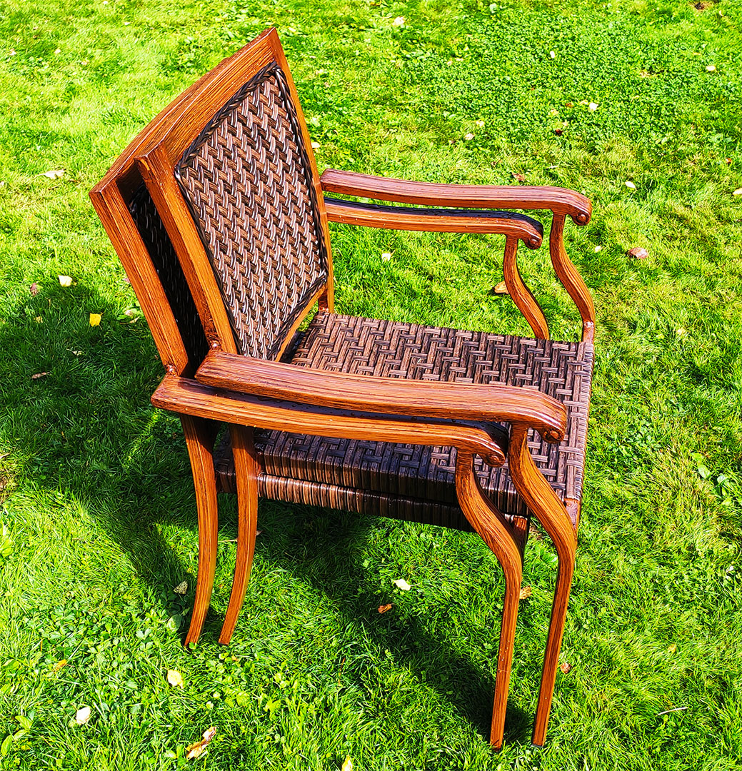 Кресло для кафе из искусственного ротанга, мебель с плетением HoReCa, штабелируемые плетёные кресла, садовая мебель из алюминия с ротангом, кресла для дачи, стул с плетением