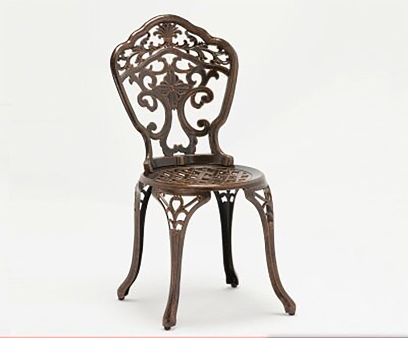 Ажурный стул для дачи из металла, мебель для балкона лоджии и в беседку, стул уличный металлический для кафе, чугунная мебель