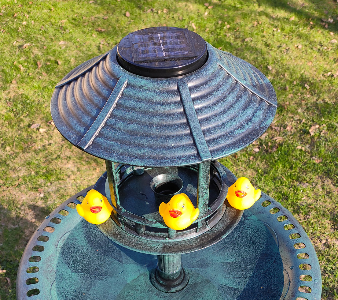 Садовая кормушка для птиц с фонариком, птичья кормушка - поилка на столбике, птичья ванна, декор сада, подарок дачникам