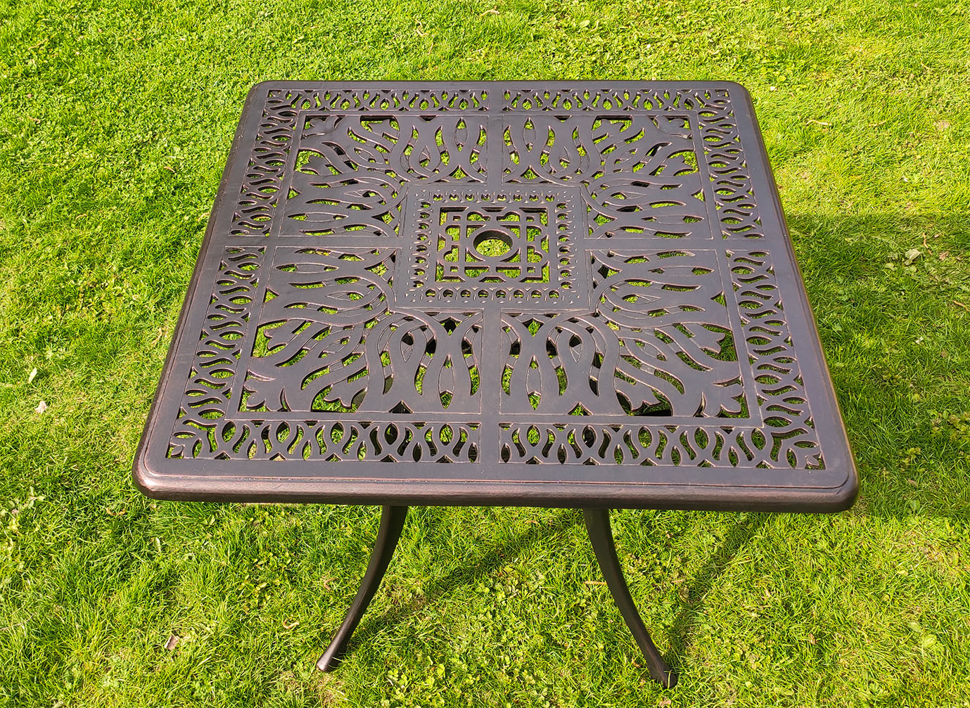 Чугунный литой стол для улицы, садовая мебель из литого алюминия, кованый стол из металла, стол для сезонных кафе