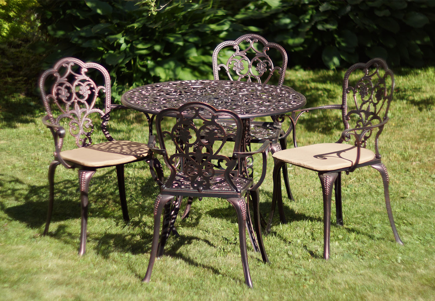 Ажурная мебель для дачи, садовые столы и стулья для беседки, чугунная садовая мебель, стулья для летних кафе, мебель из литого алюминия и чугуна