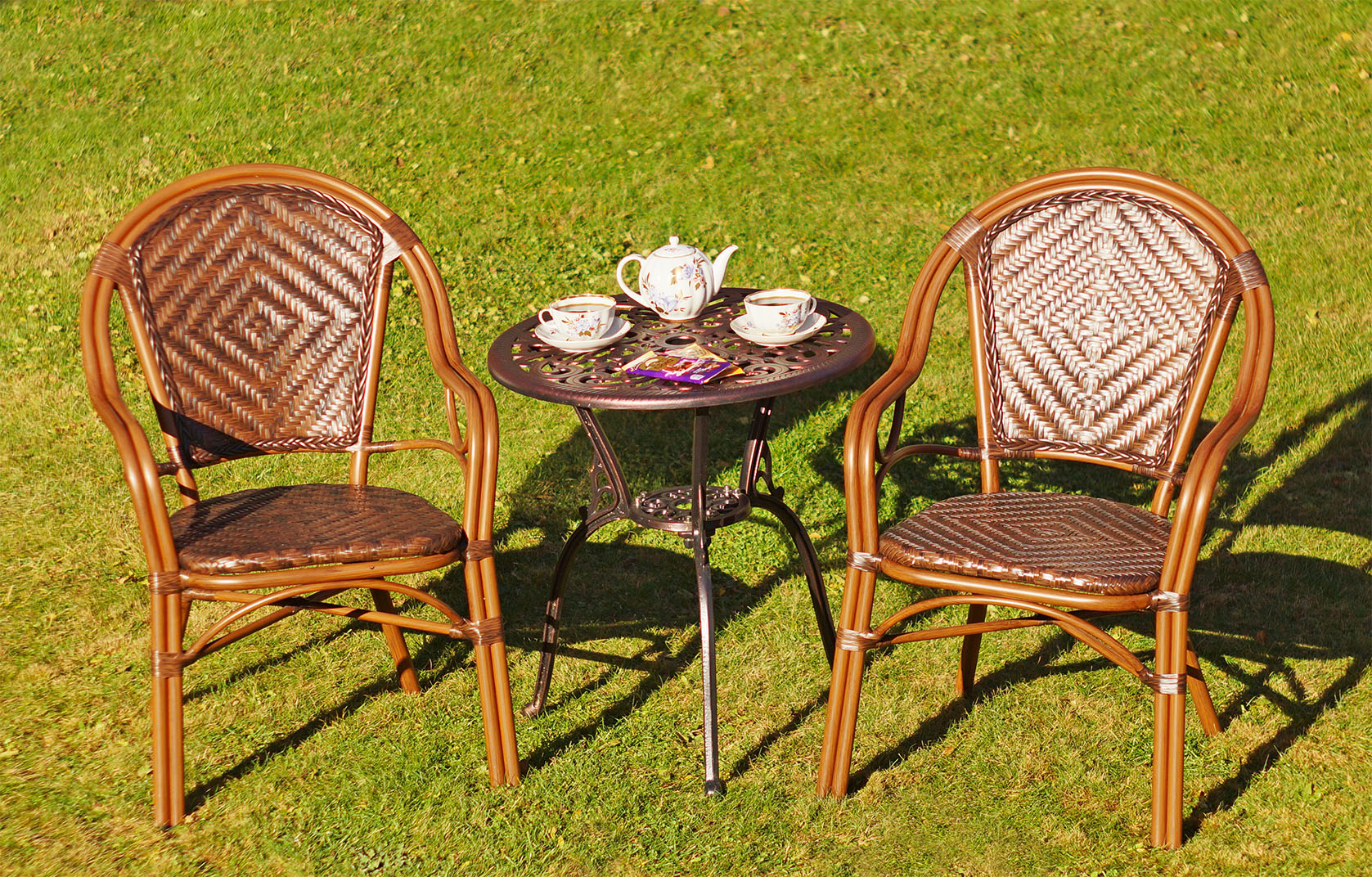 Садовая мебель с плетением, чайный комплект мебели из искусственного ротанга, круглый стол с креслами для сада и дачи, фабрика садовой мебели, недорогая плетеная мебель для дачи