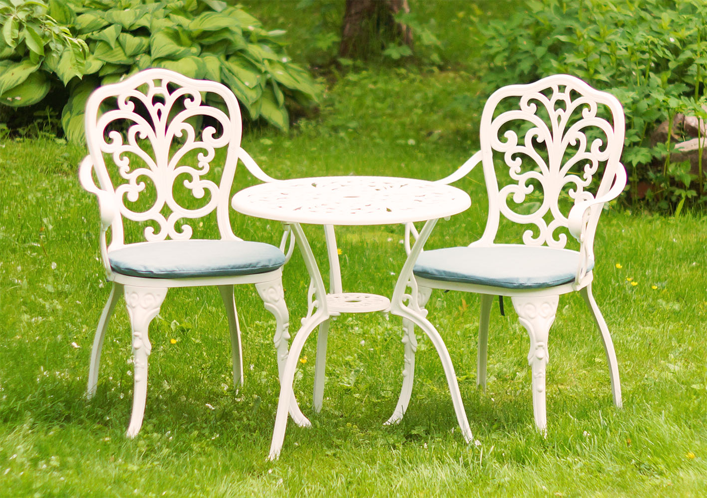 Металлическая мебель для летних кафе, стол и стулья в беседку, уличная мебель, стол из металла в сад на дачу, мебель патио из чугуна кованая