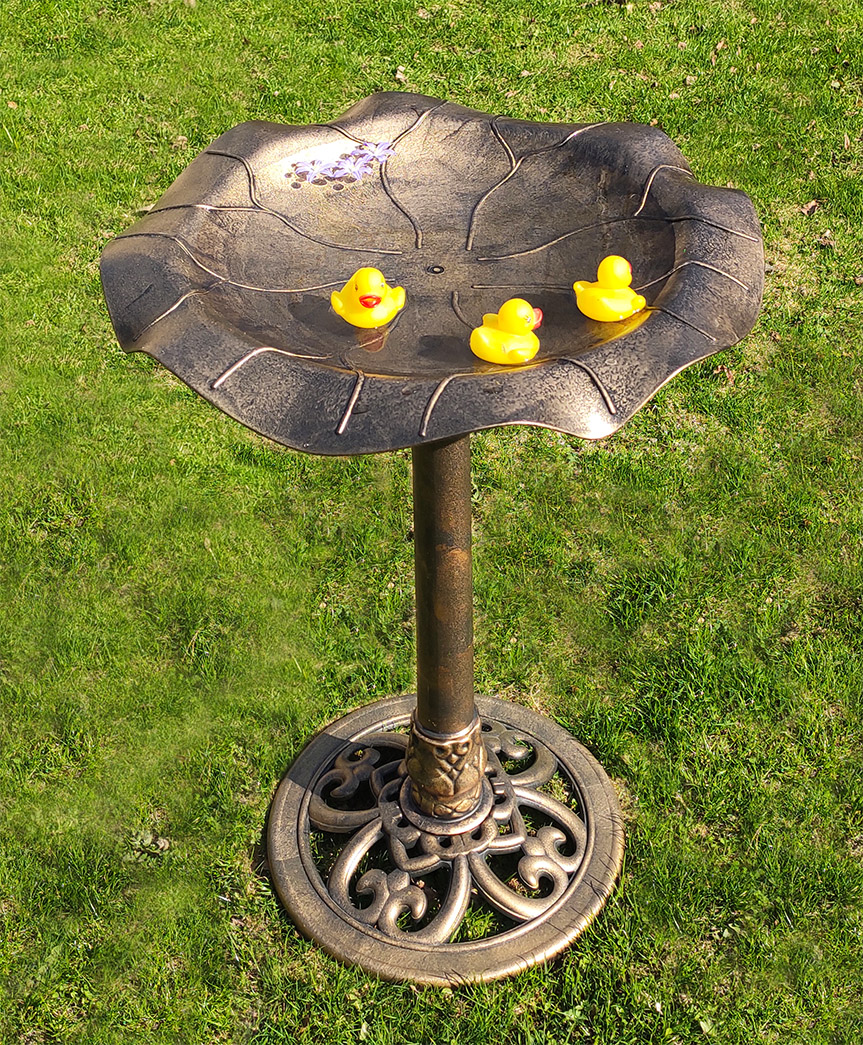 Садовая поилка кормушка для птиц на дачу, птичья ванна, подарок дачнику, садовый вазон декоративный, украшение сада