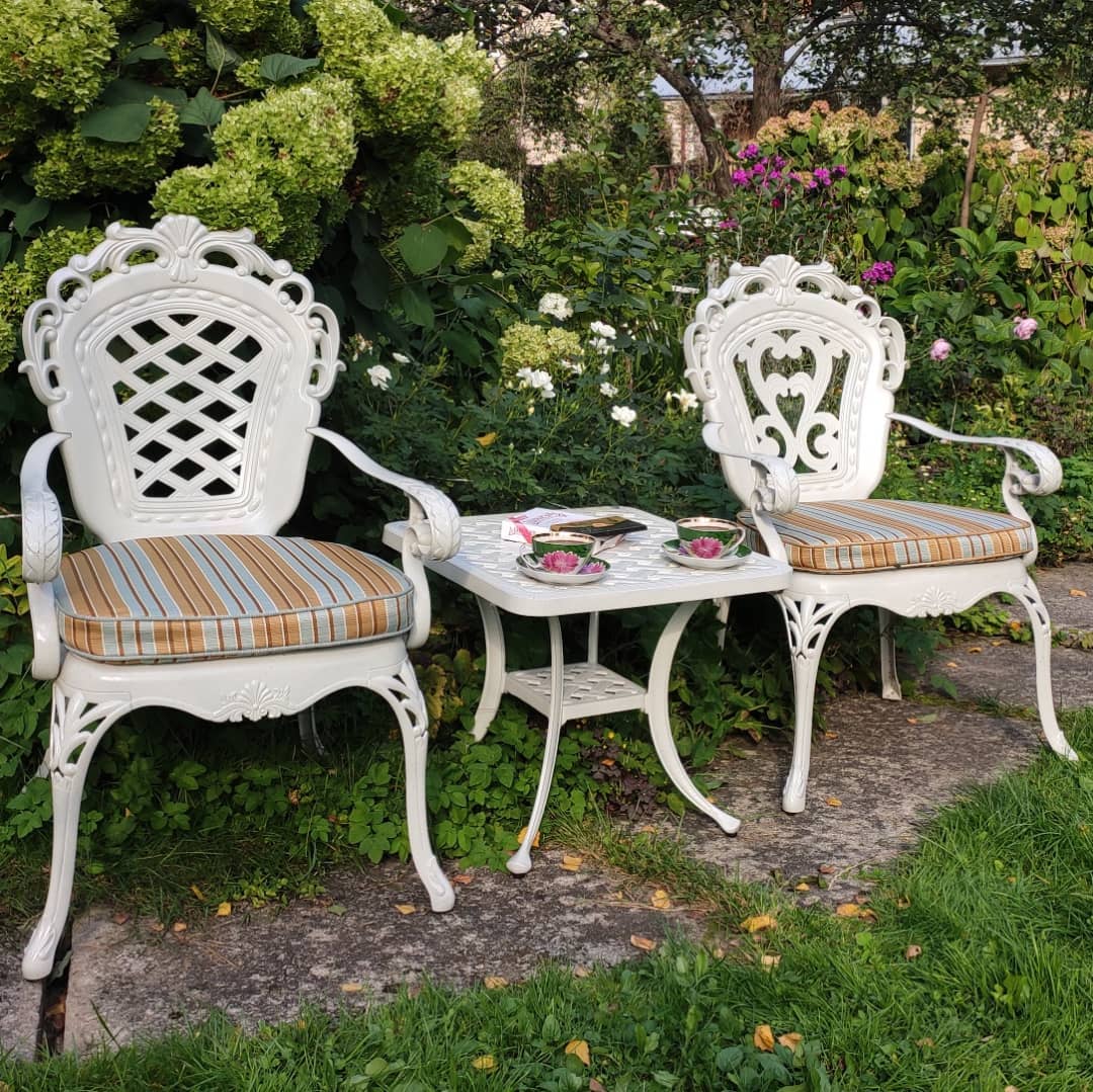 Ажурная мебель из металла для сада, стол и стулья для дачи на крыльцо, мебель в беседку, стулья для летних площадок ресторанов, мебель для домов отдыха, кованое кресло из чугуна, белая садовая мебель из литого алюминия