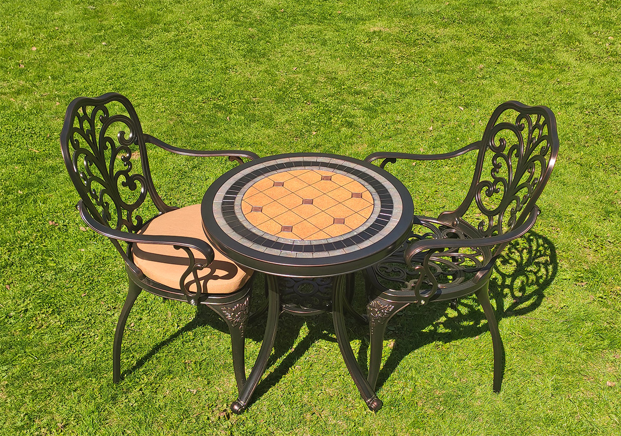 Металлическая садовая мебель купить недорого, ажурные кресла для дачи, уличная мебель для летних веранд кафе, круглый садовый стол из металла, мебель из литого алюминия