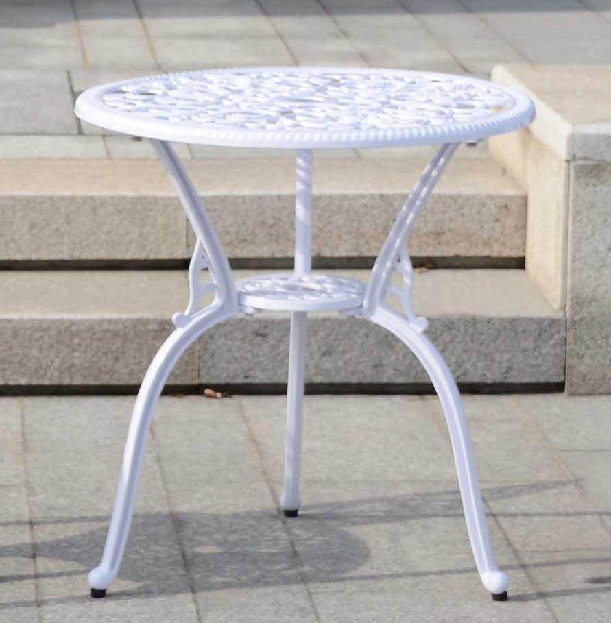 Садовый столик из металла, мебель из литого алюминия для дачи, стол бистро для летних кафе, horeca, уличная кованая мебель 
