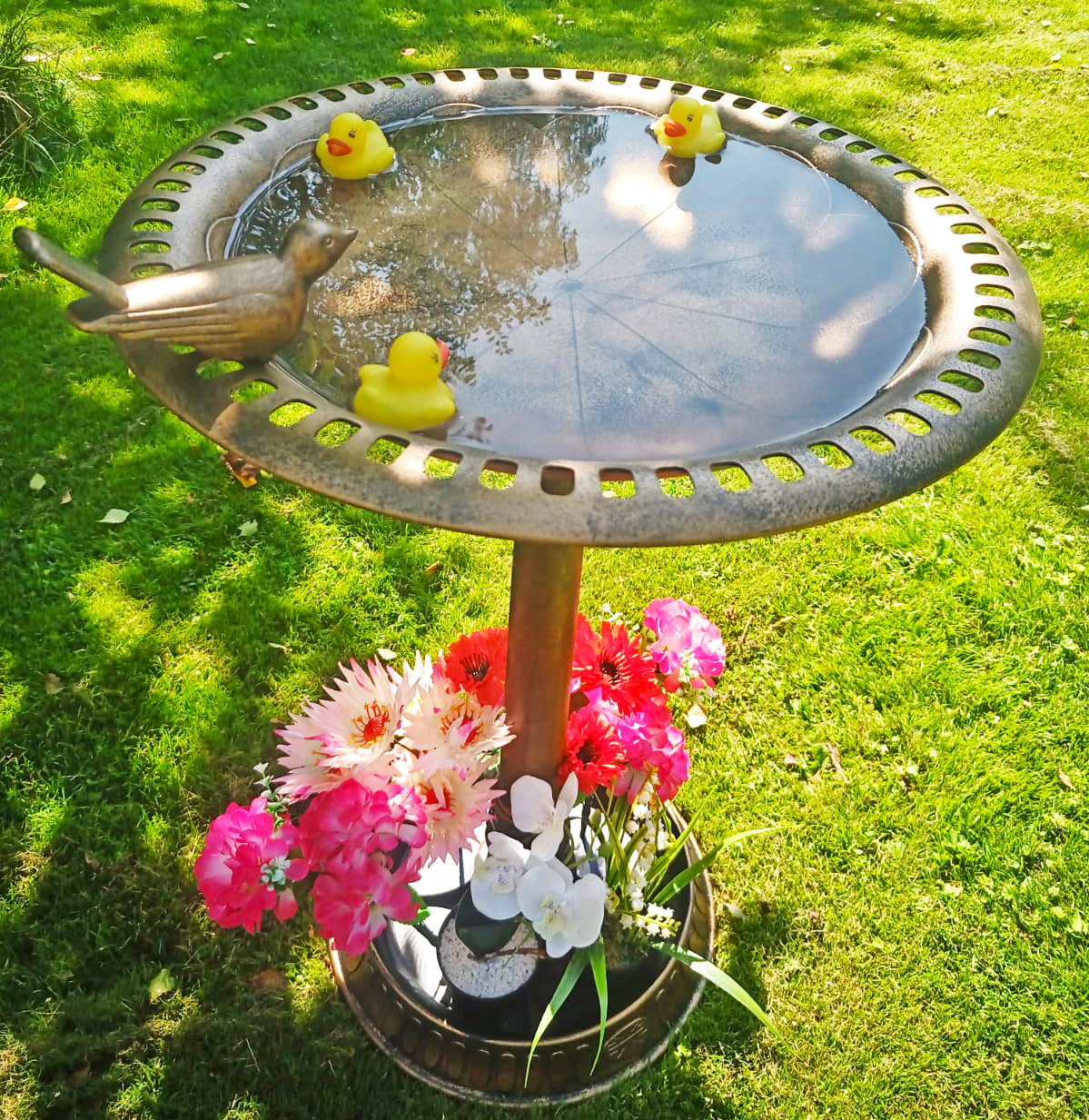 Садовая ванна для птичек, купальня кормкшка для птиц, садовый декор, подарок дачникам.